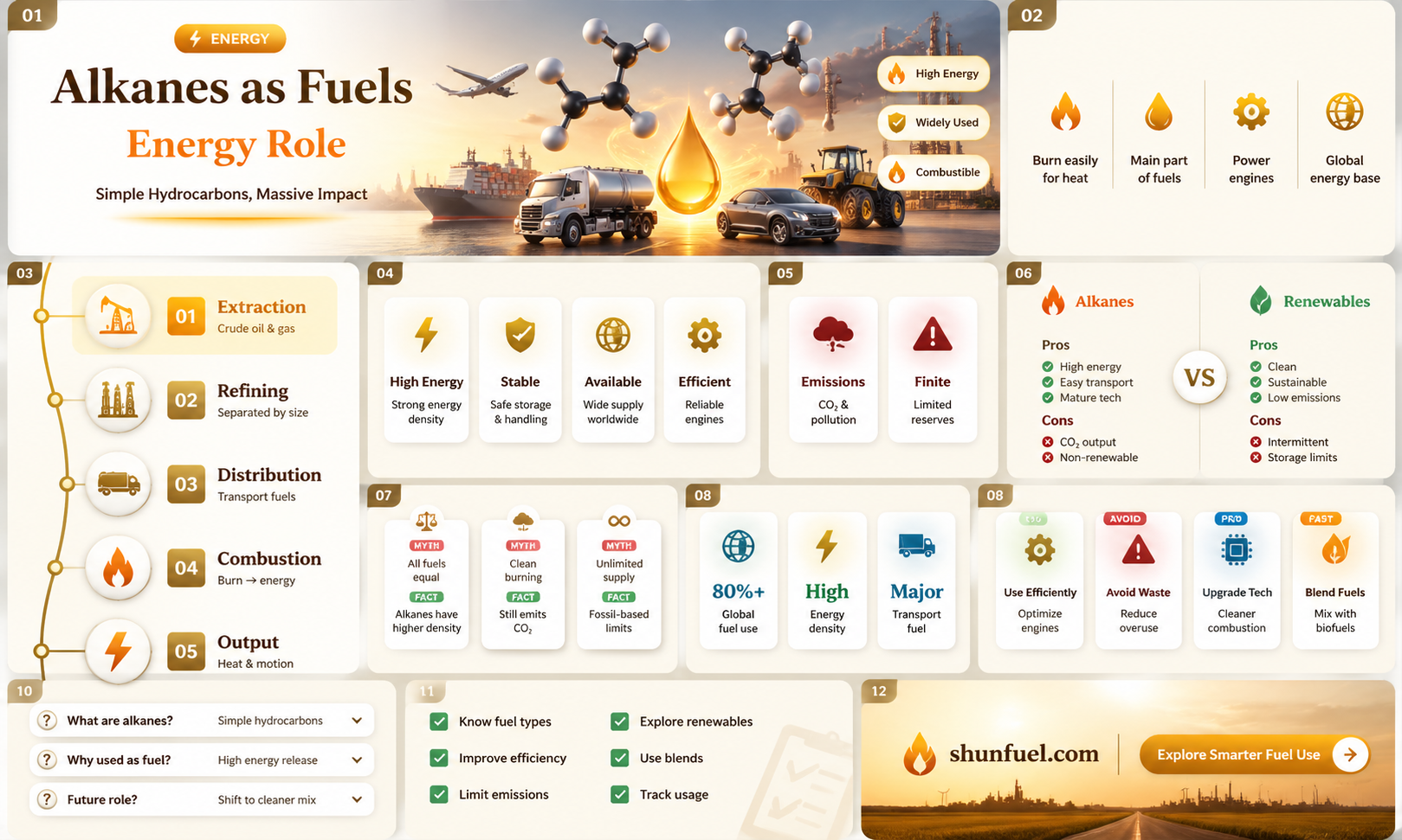 are alkanes used as fuels