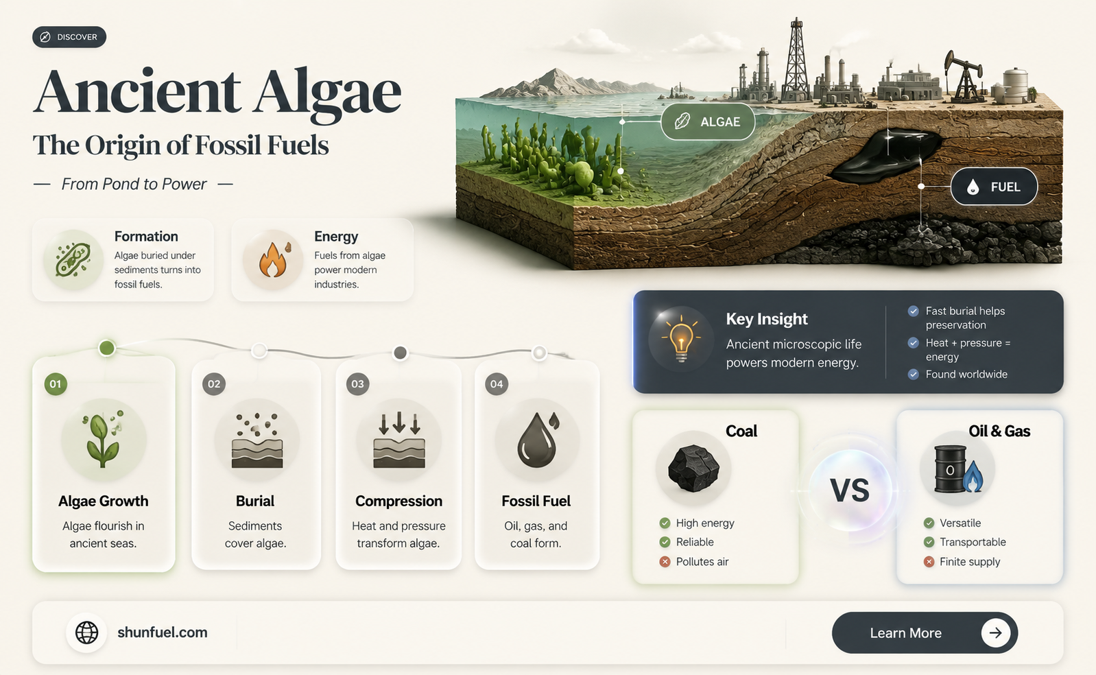 are fossil fuels from ancient algae
