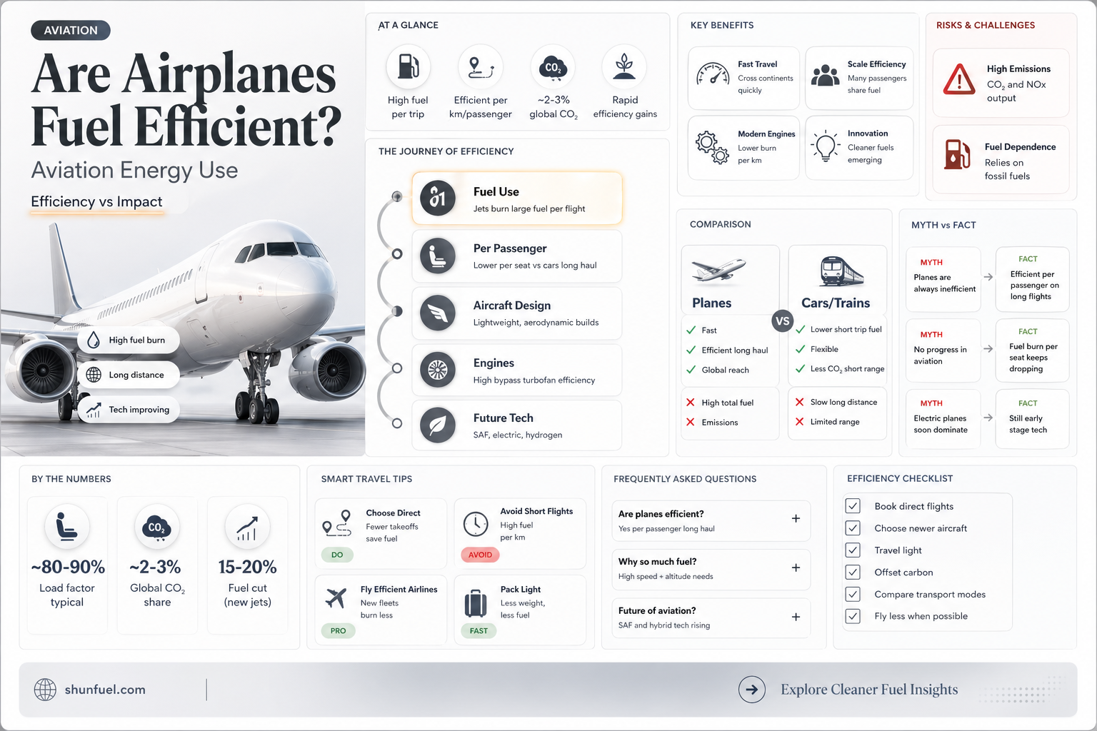 are airplanes fuel efficient