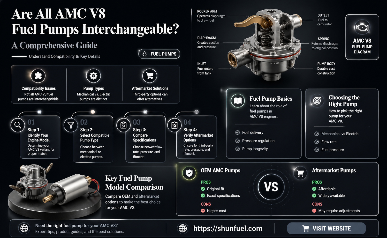 are all amc v8 fuel pumps interchangable
