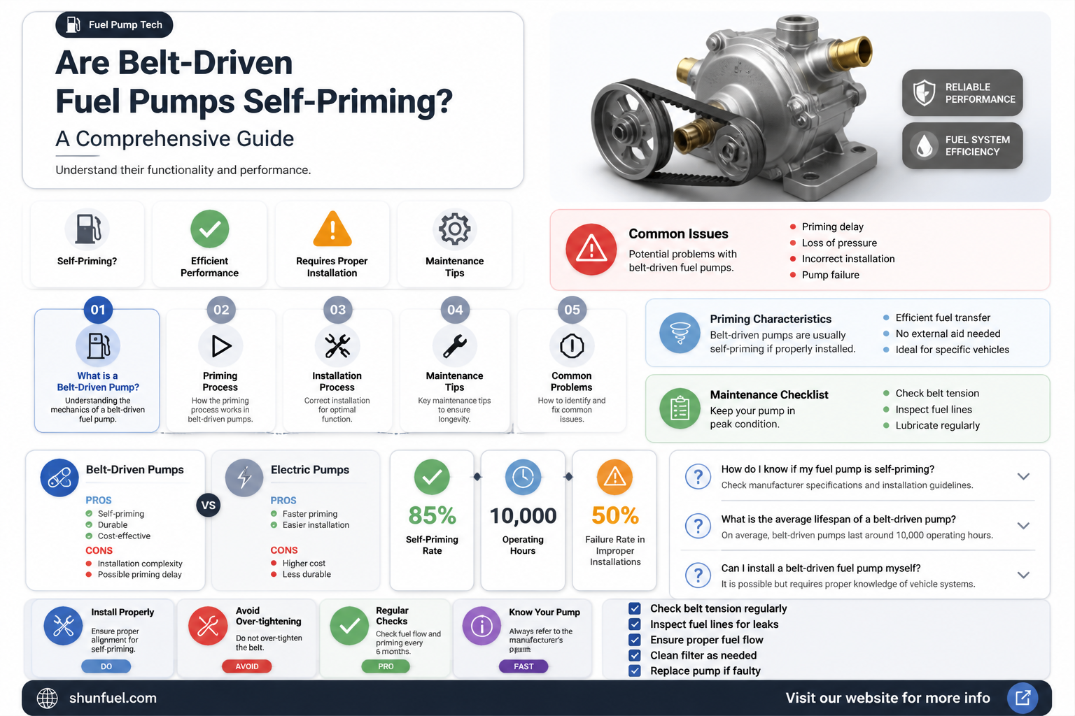 are belt driven fuel pumps self priming