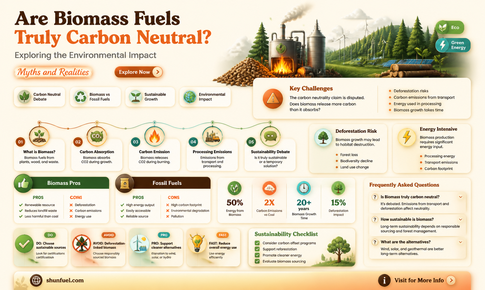 are biomass fuels carbon neutral