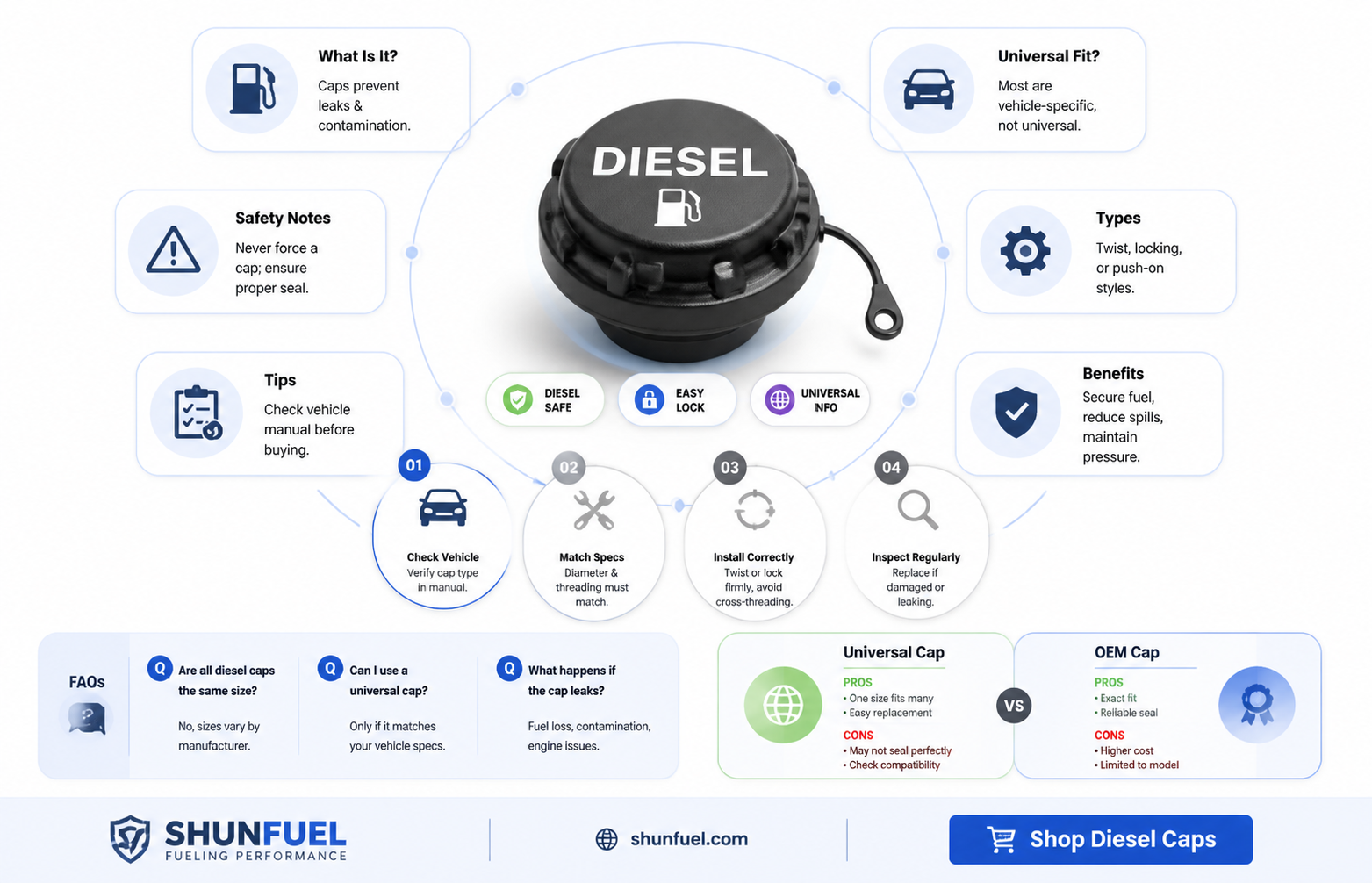 are diesel fuel caps universal