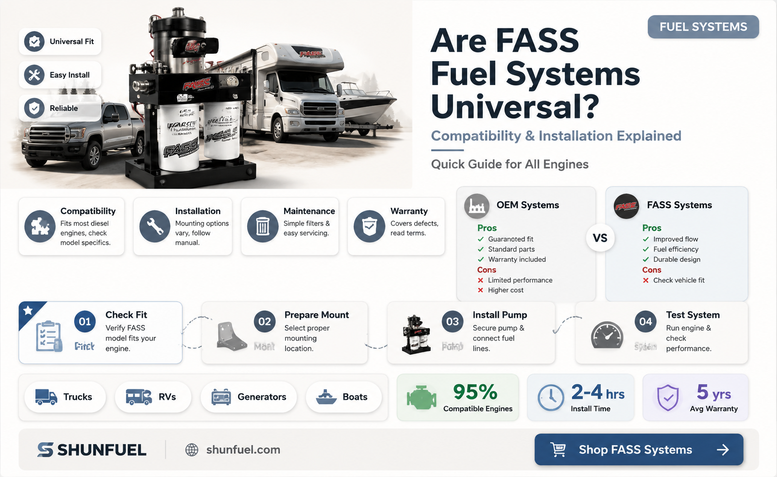 are fass fuel systems universal