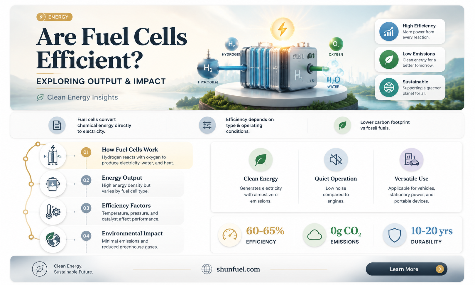 are fuel cells efficient