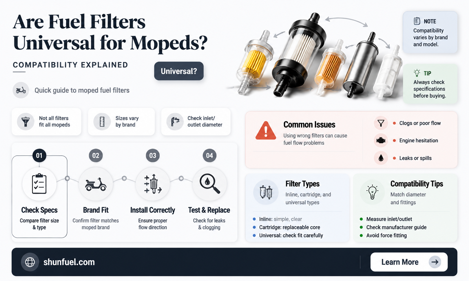 are fuel filters universal moped