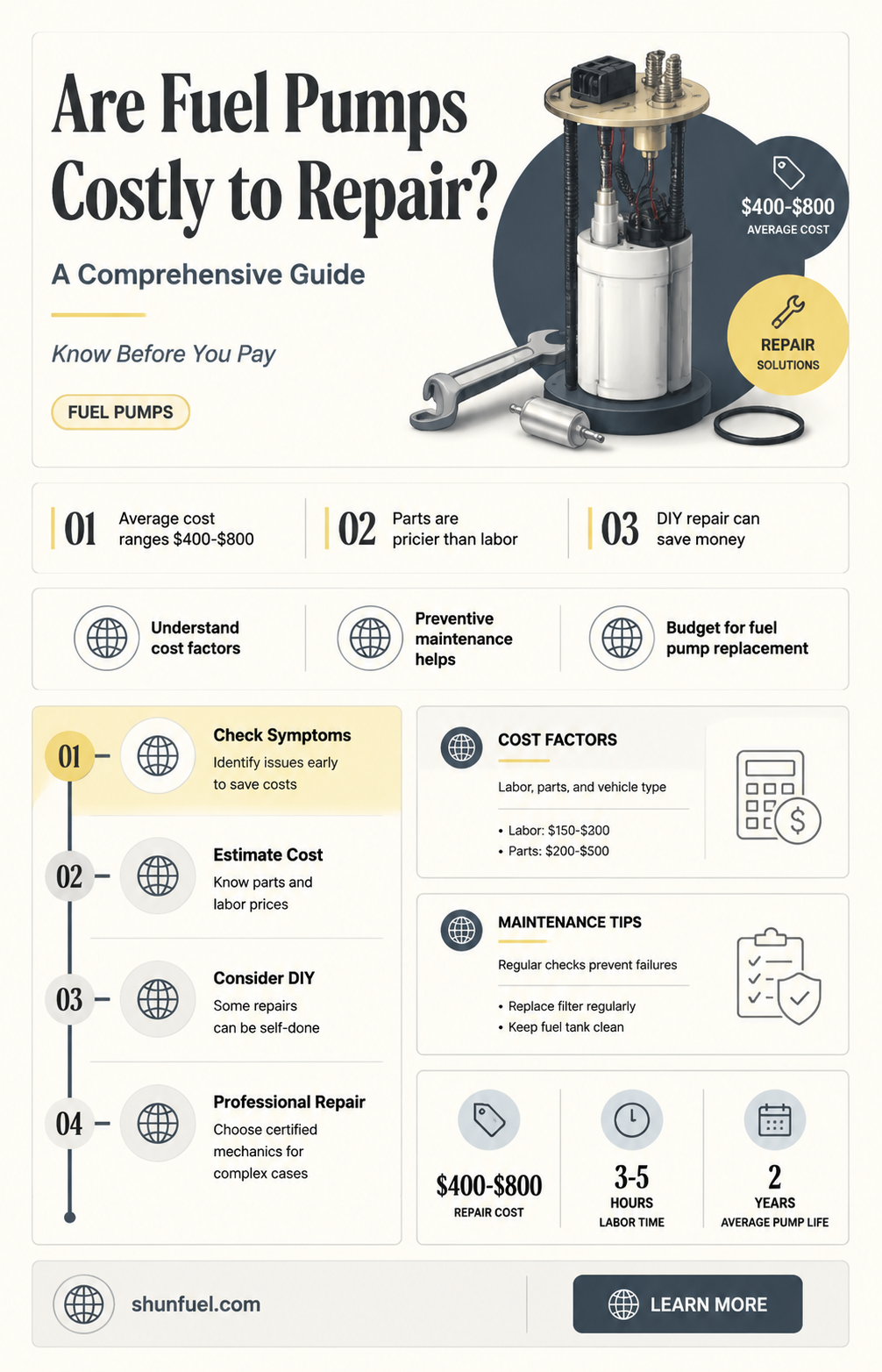 are fuel pumps expensive to fix