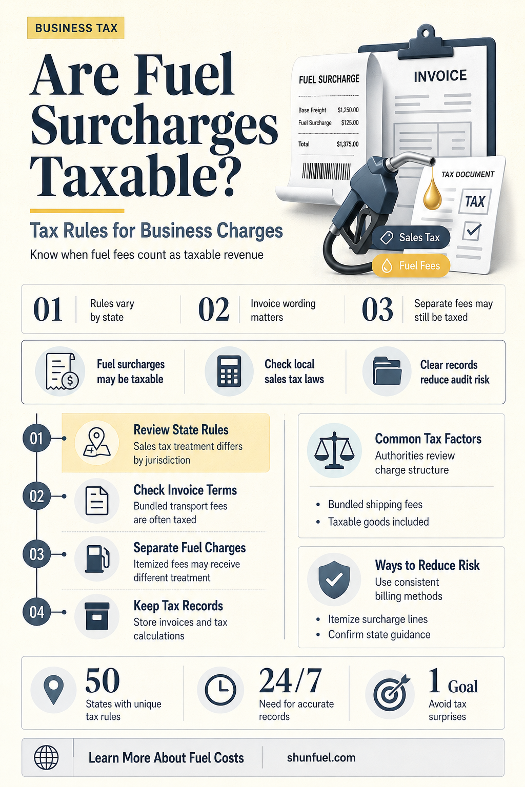are fuel surcharges taxable