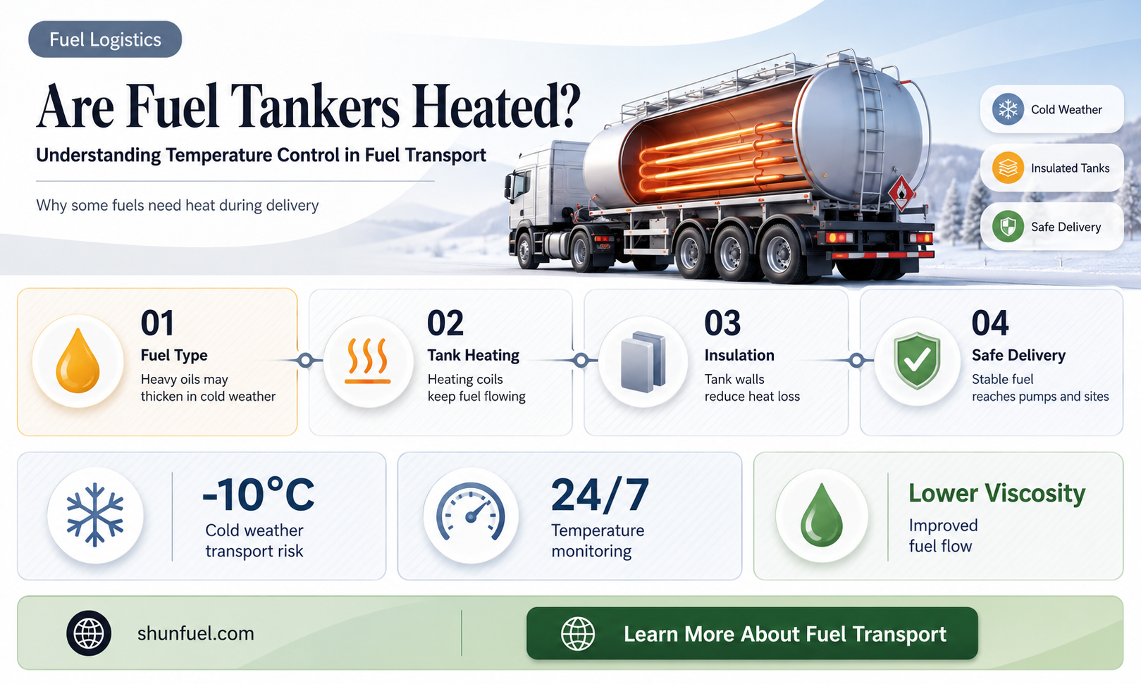 are fuel tankers heated