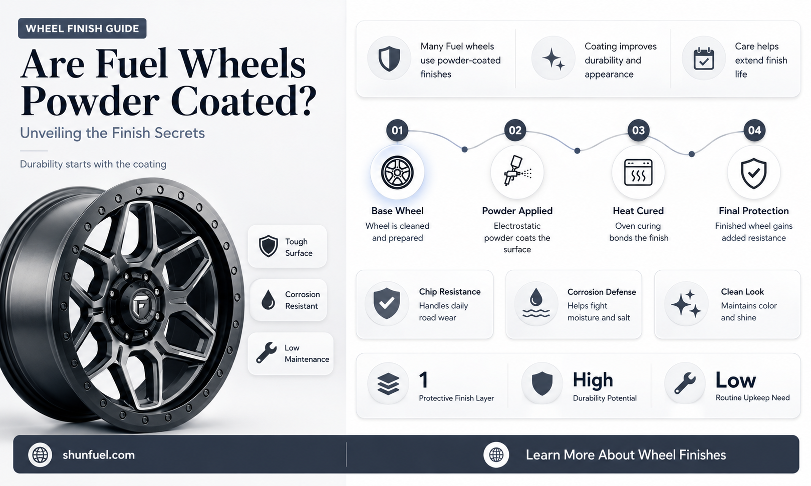 are fuel wheels powder coated