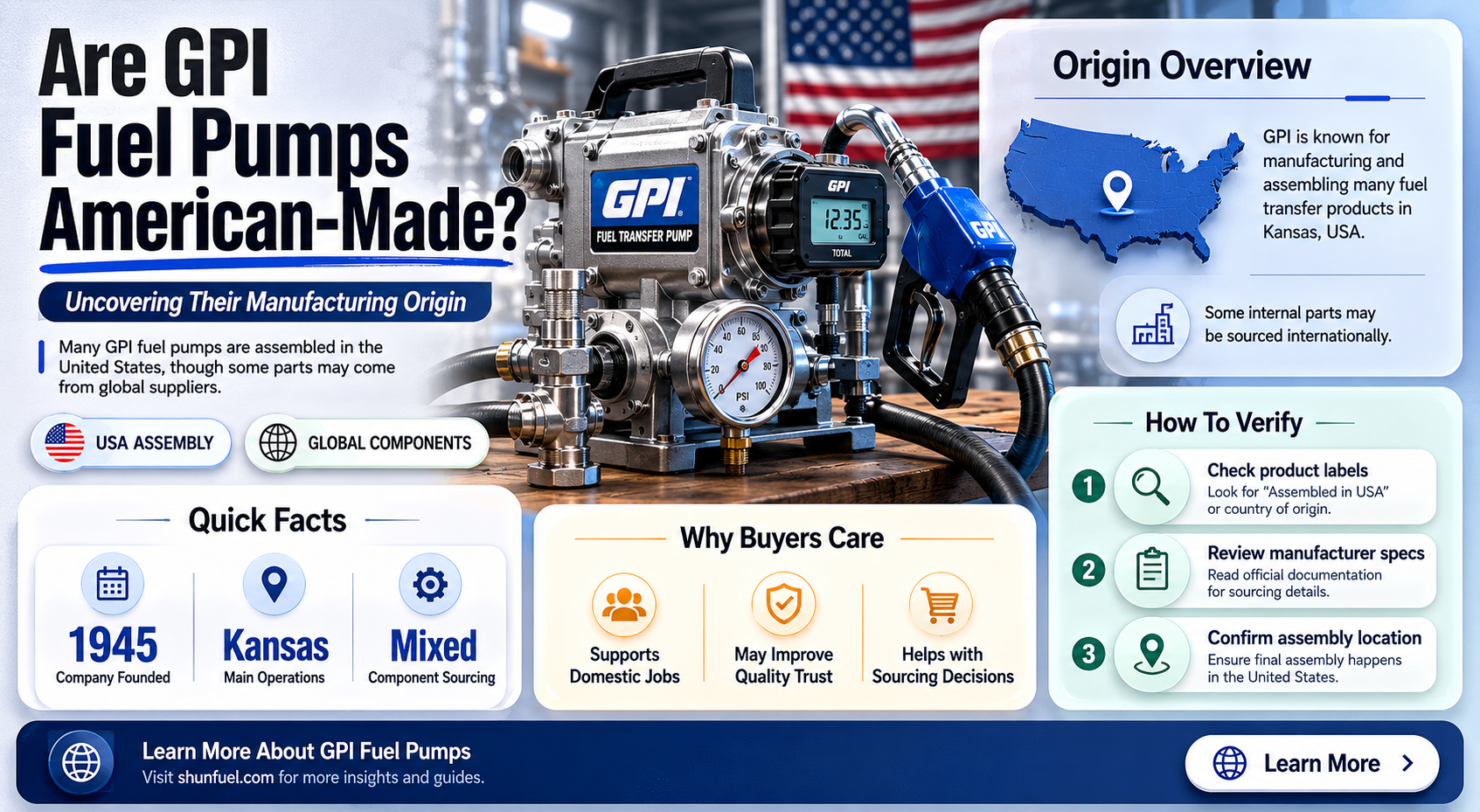 are gpi fuel pumps made in america