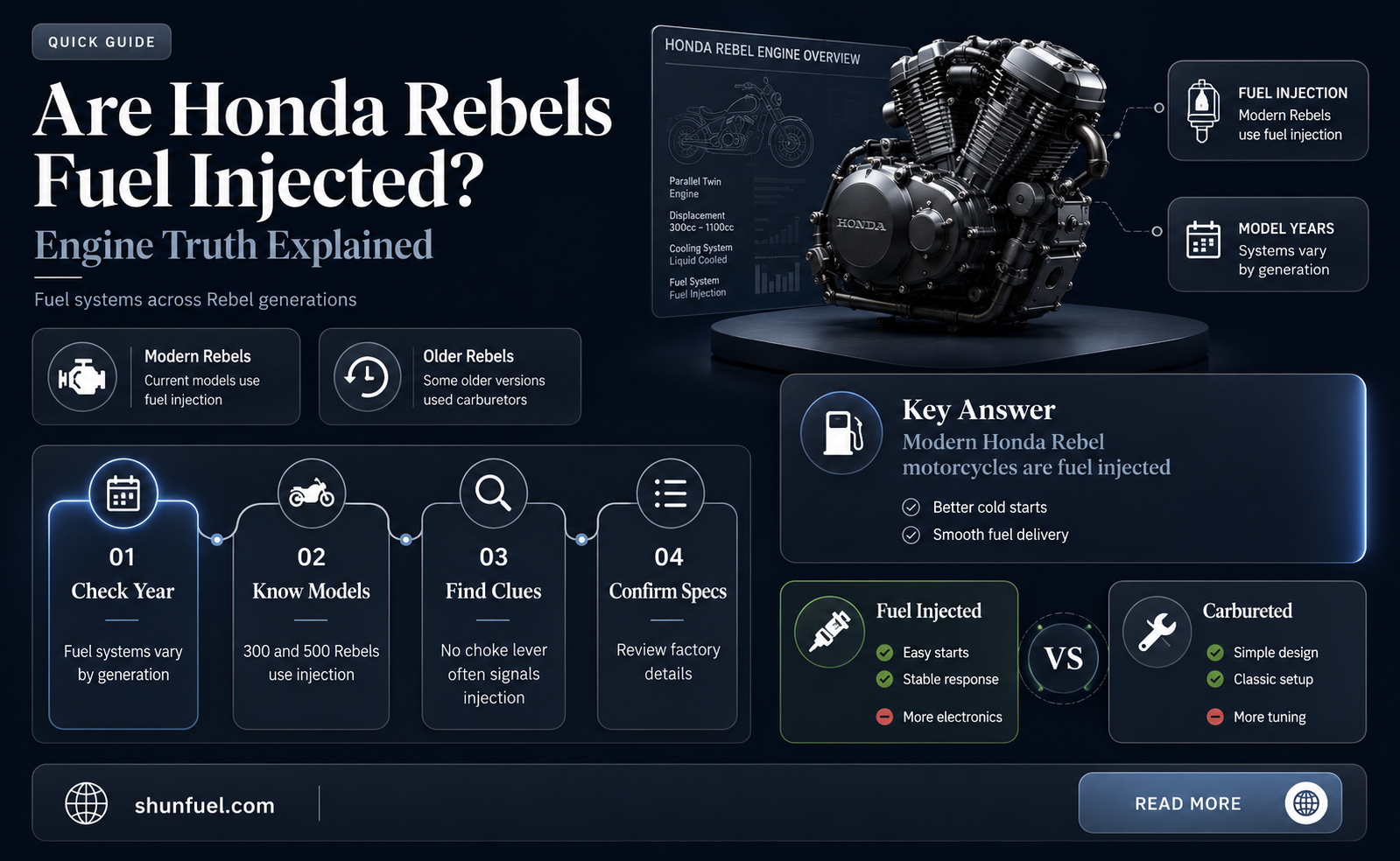 are honda rebels fuel injected