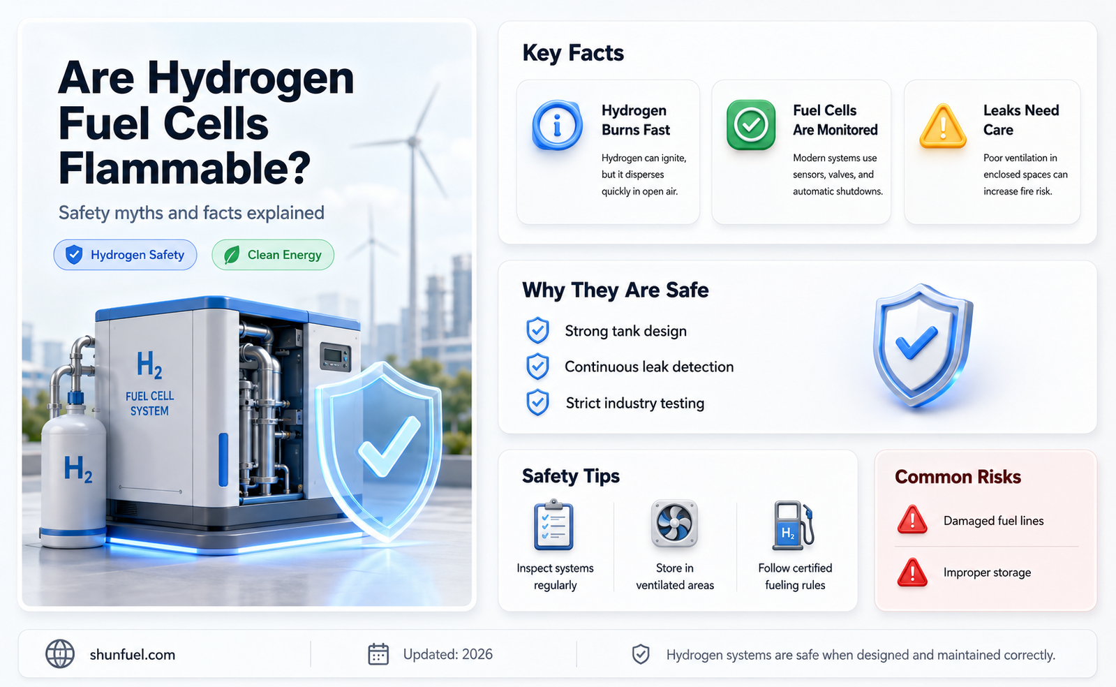 are hydrogen fuel cells flammable