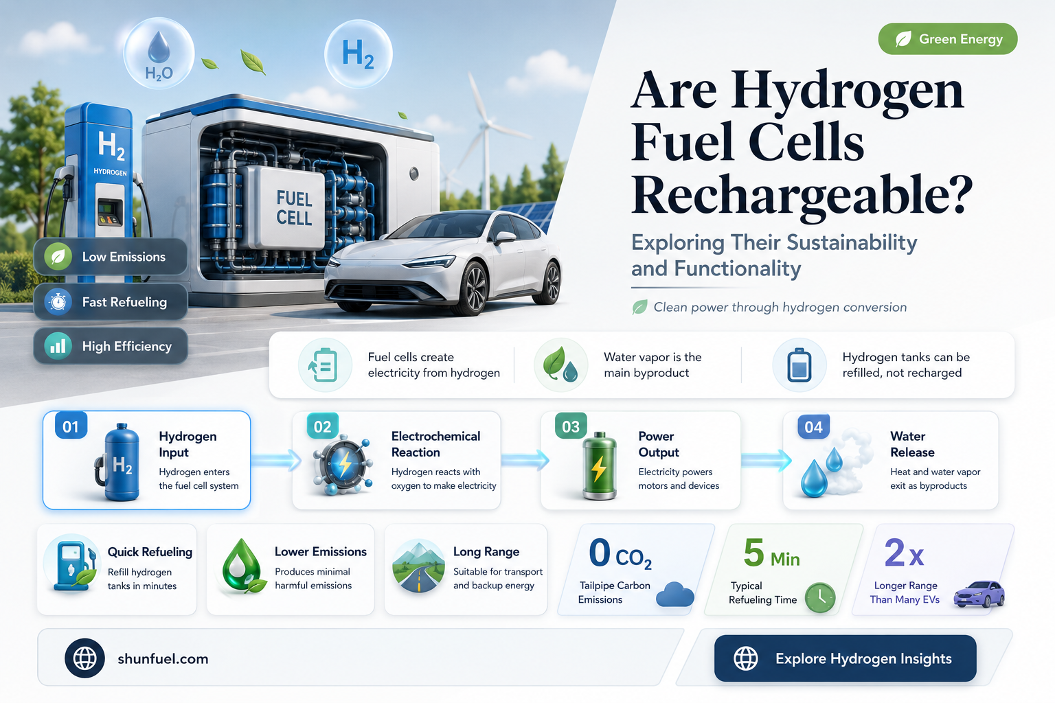 are hydrogen fuel cells rechargeable