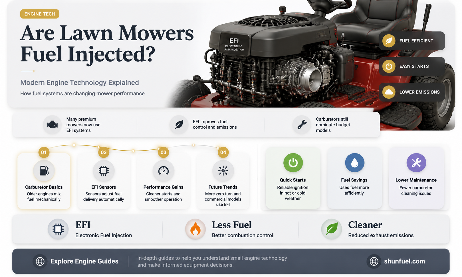 are lawn mowers fuel injected