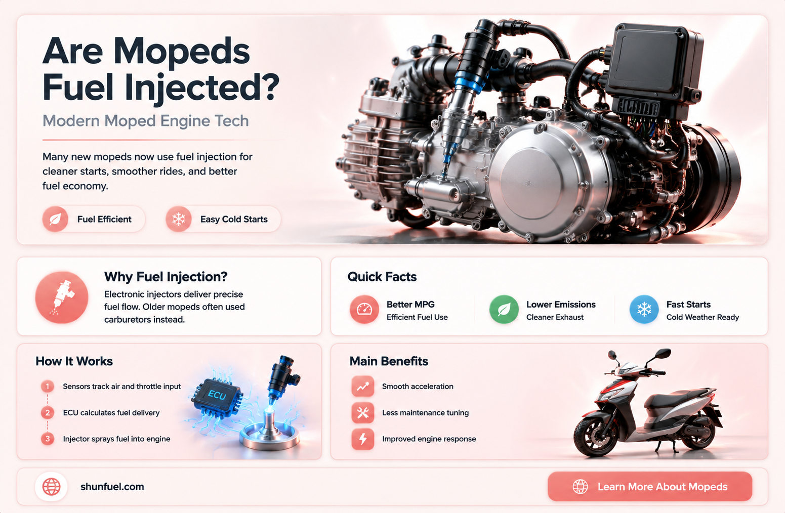 are mopeds fuel injected
