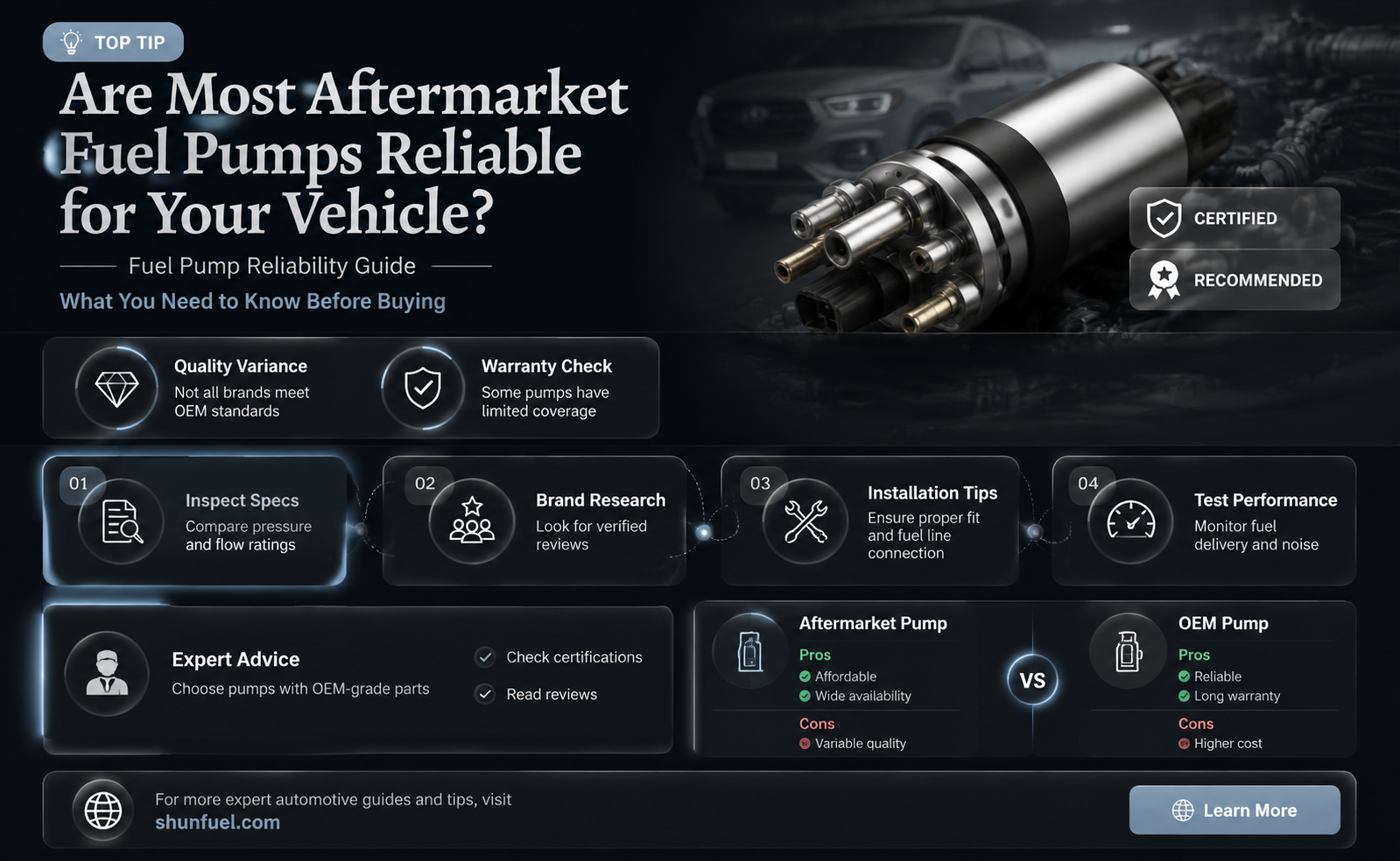 are most aftermarket fuel pump