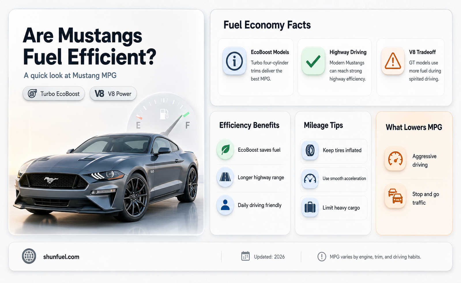 are mustangs fuel efficient