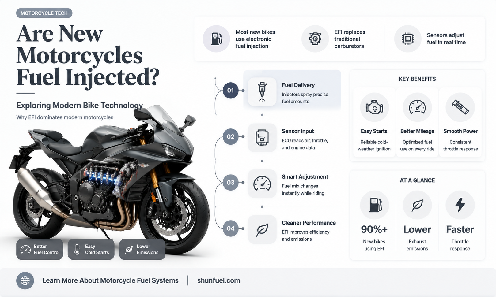 are new motorcycles fuel injected