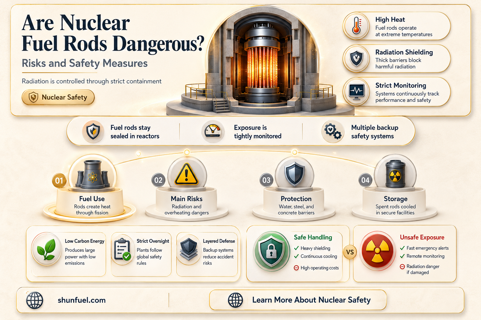 are nuclear fuel rods dangerous