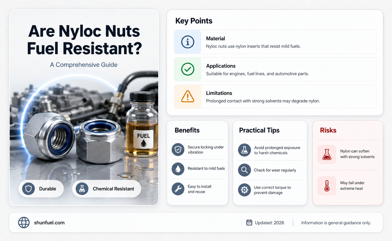 are nyloc nuts fuel resistant