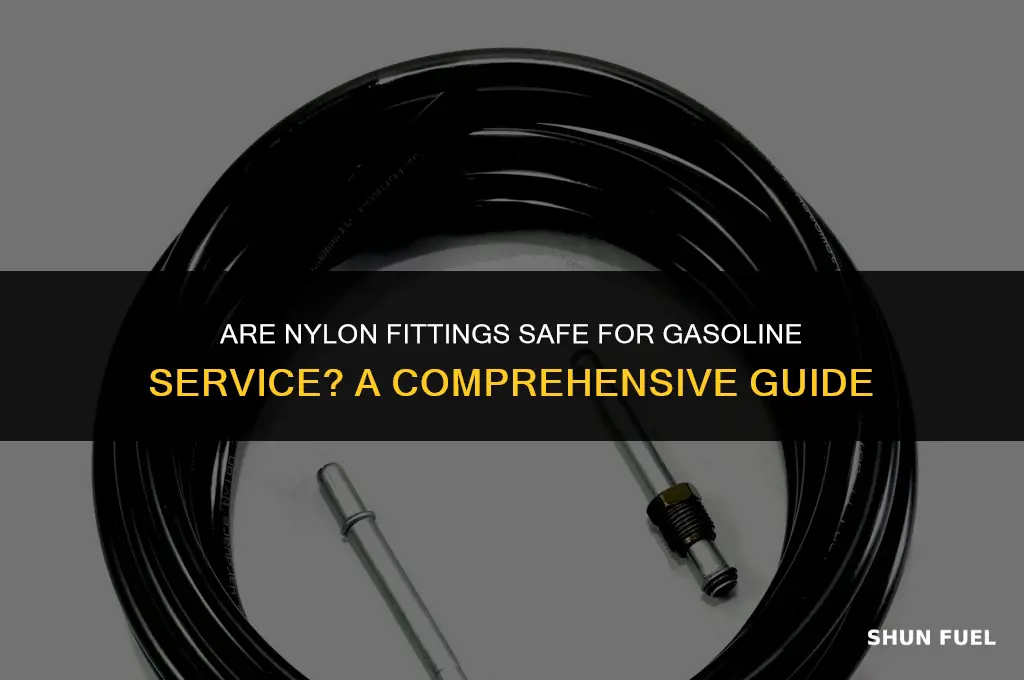 are nylon fittings ok for gasoline service