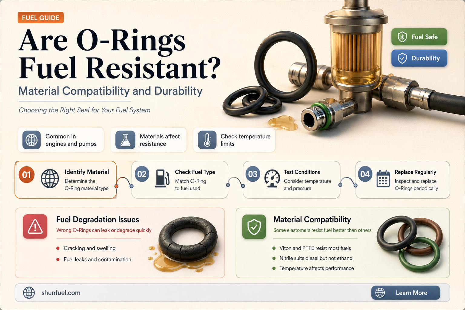 are o rings fuel resistant