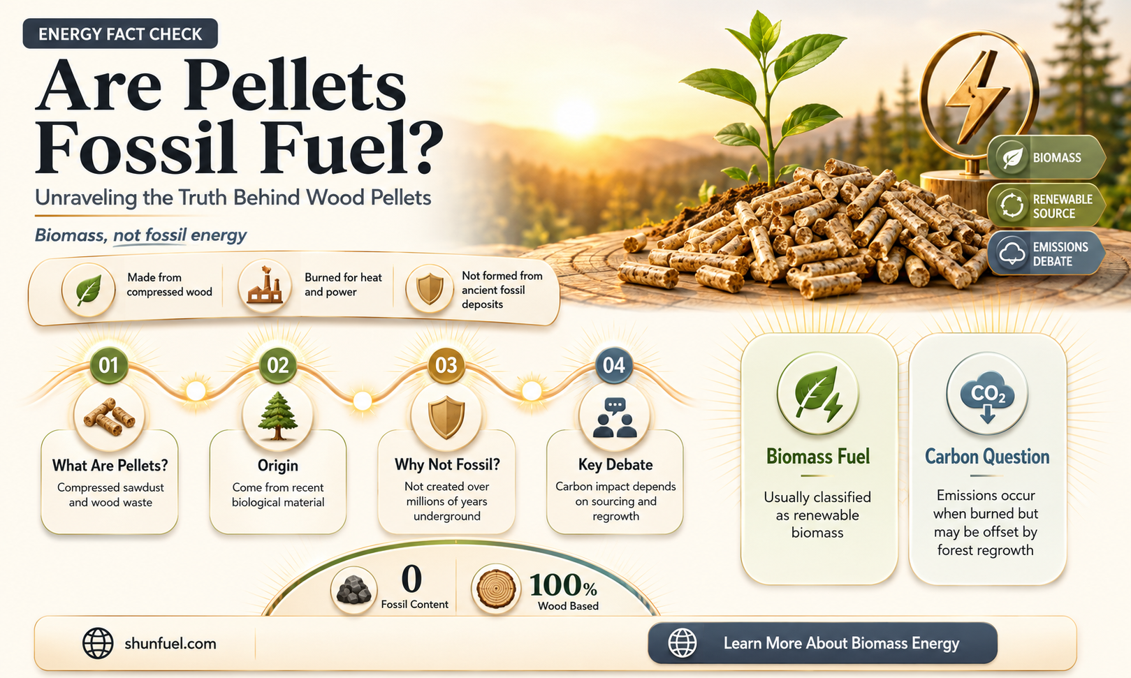 are pellets fossell fuel
