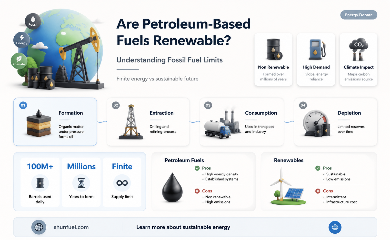 are petroleum based fuels renewable
