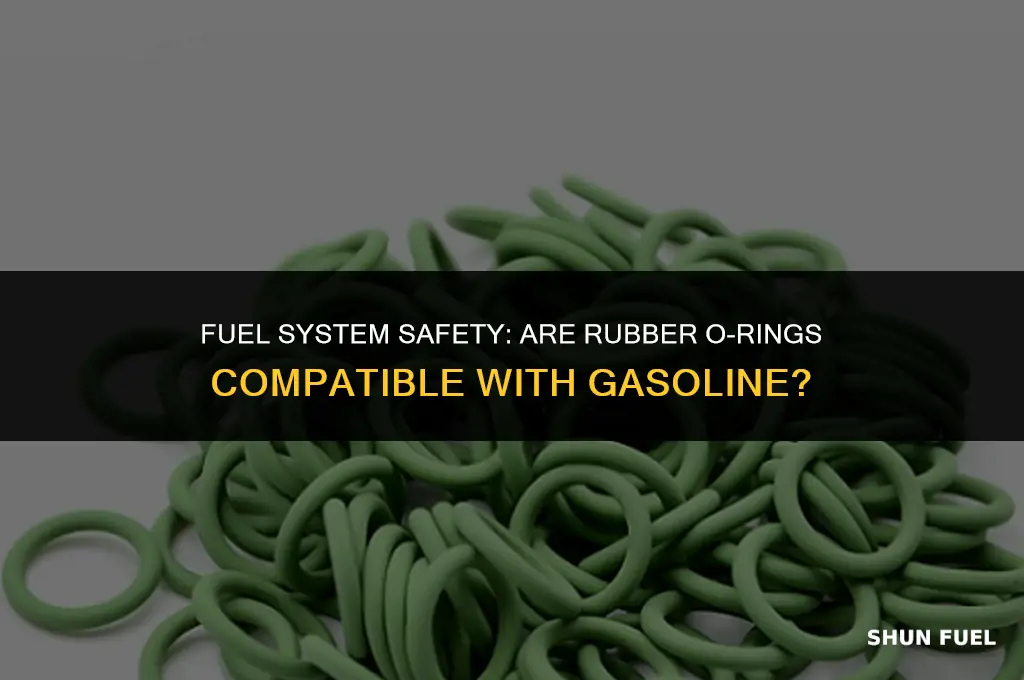 are rubber o rings ok for gasoline