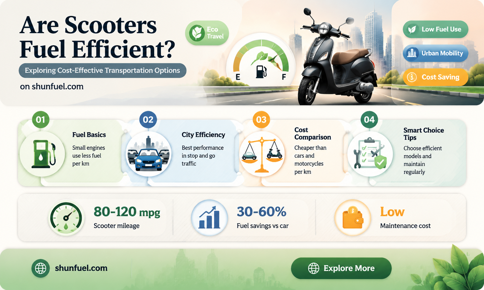 are scooters fuel efficient
