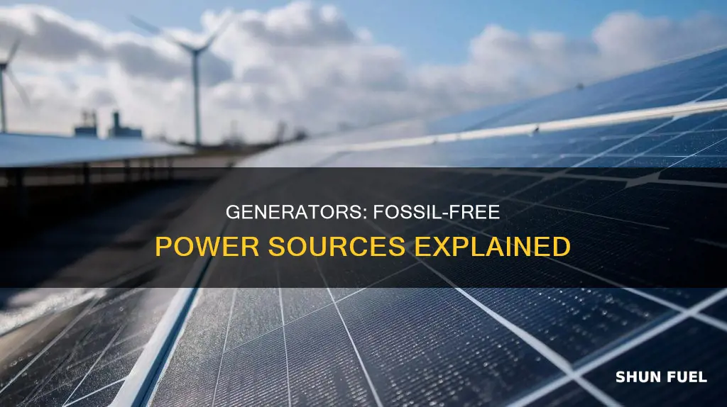 are there ways generators make electricity without fossil fuels