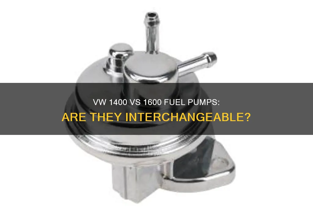 are vw 1400 and 1600 fuel pumps the same