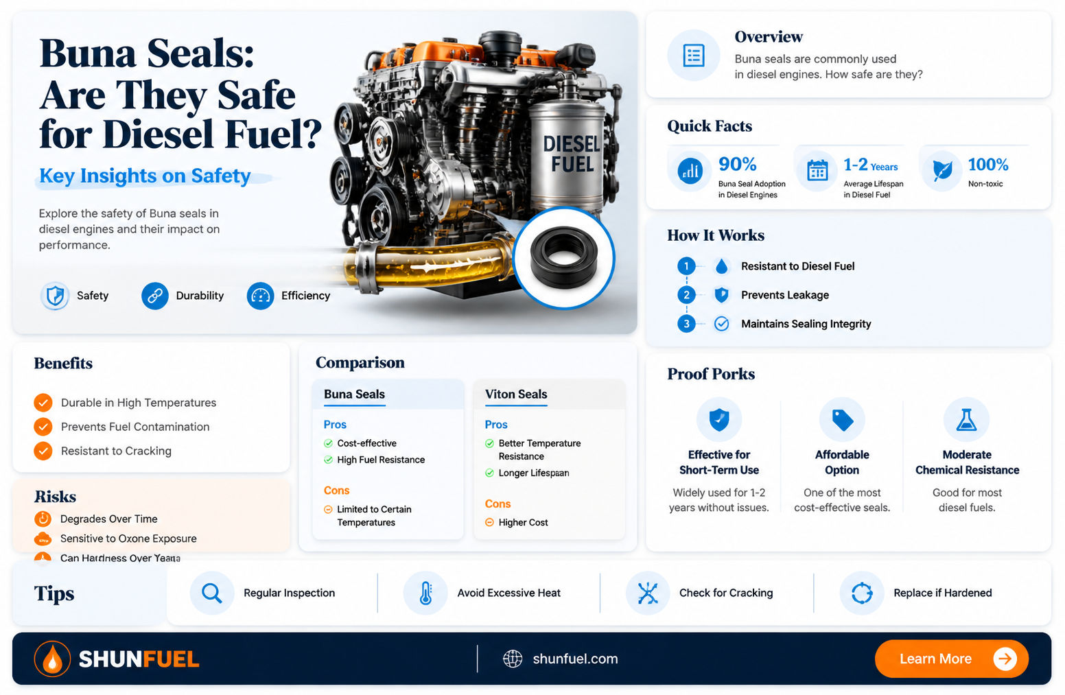 are buna seals compatible with diesel fuel