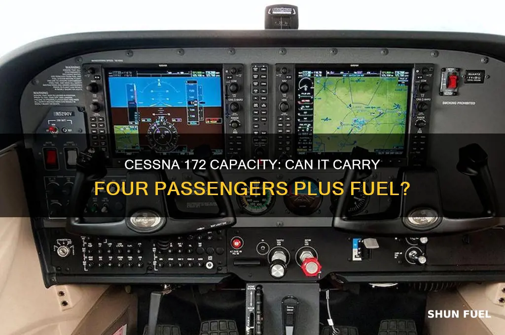 can a 172 carry 4 plus fuel