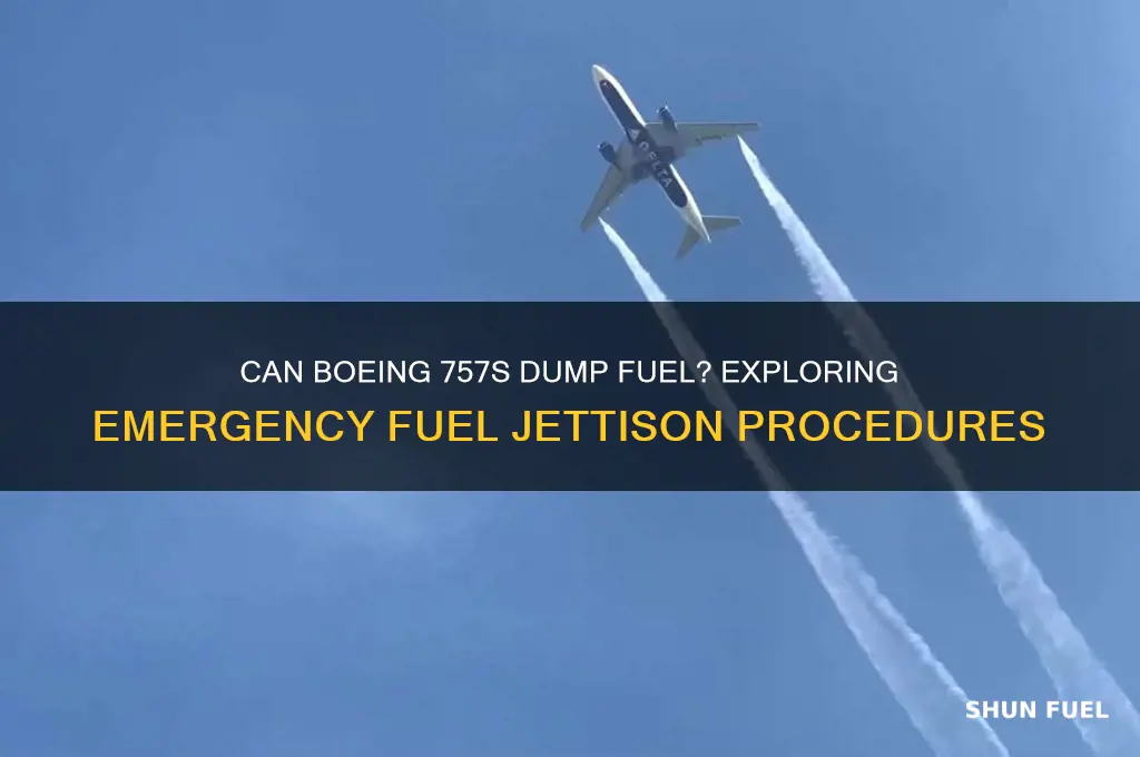 can a 757 dump fuel
