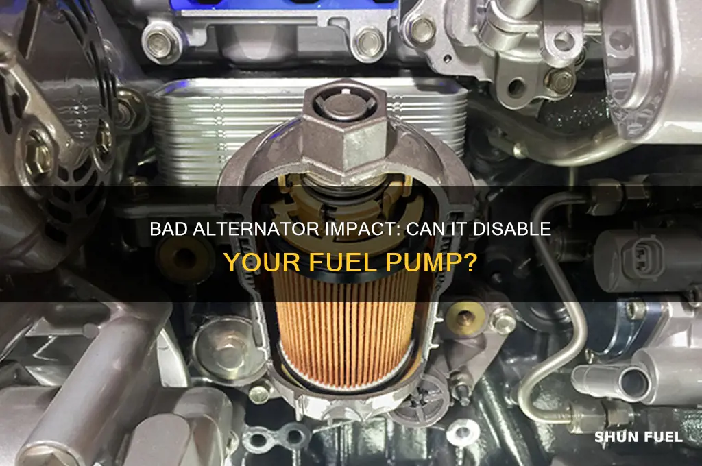 can a bad alternator not let the fuel pump work