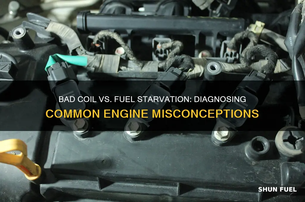 can a bad coil get mistaken for starving for fuel