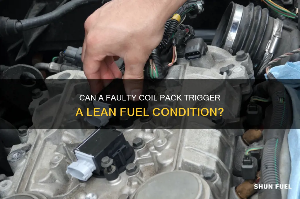 can a bad coil pack cause a lean fuel cide