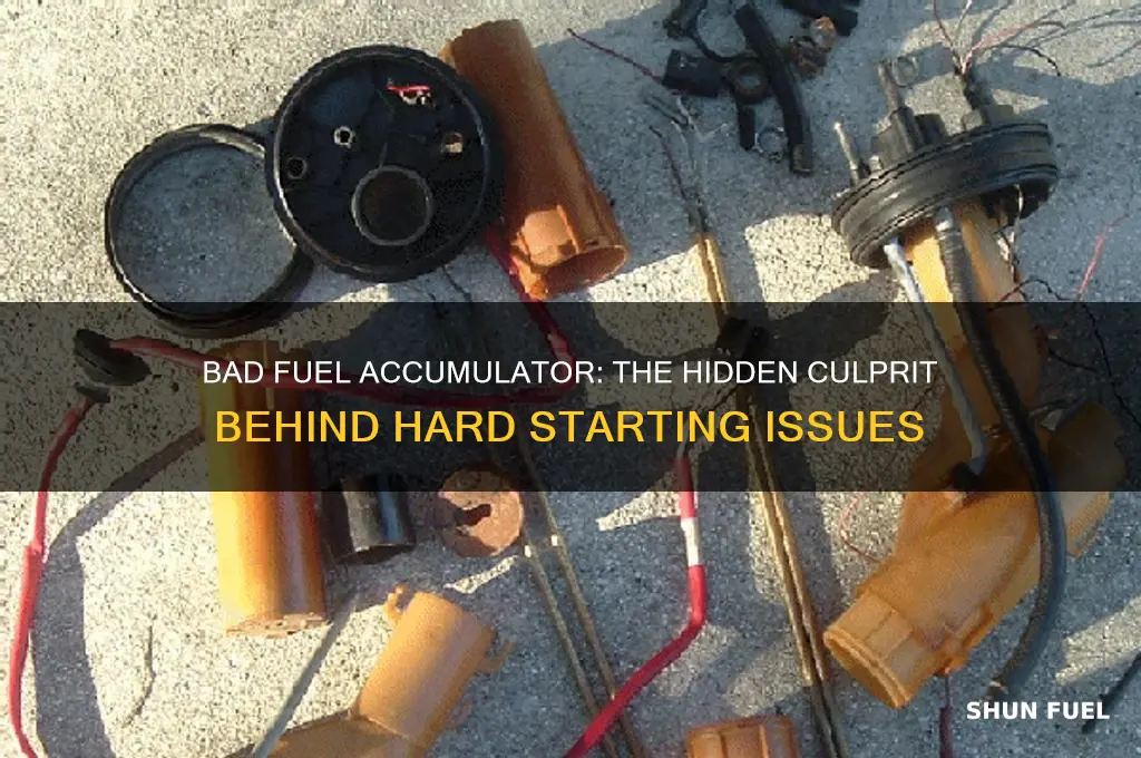 can a bad fuel accumulator cause hard starting