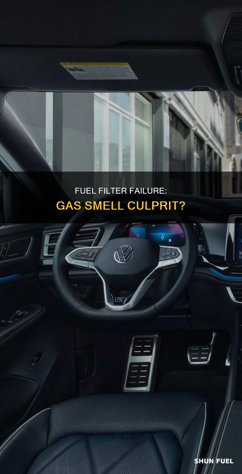 can a bad fuel filter cause a gas smell