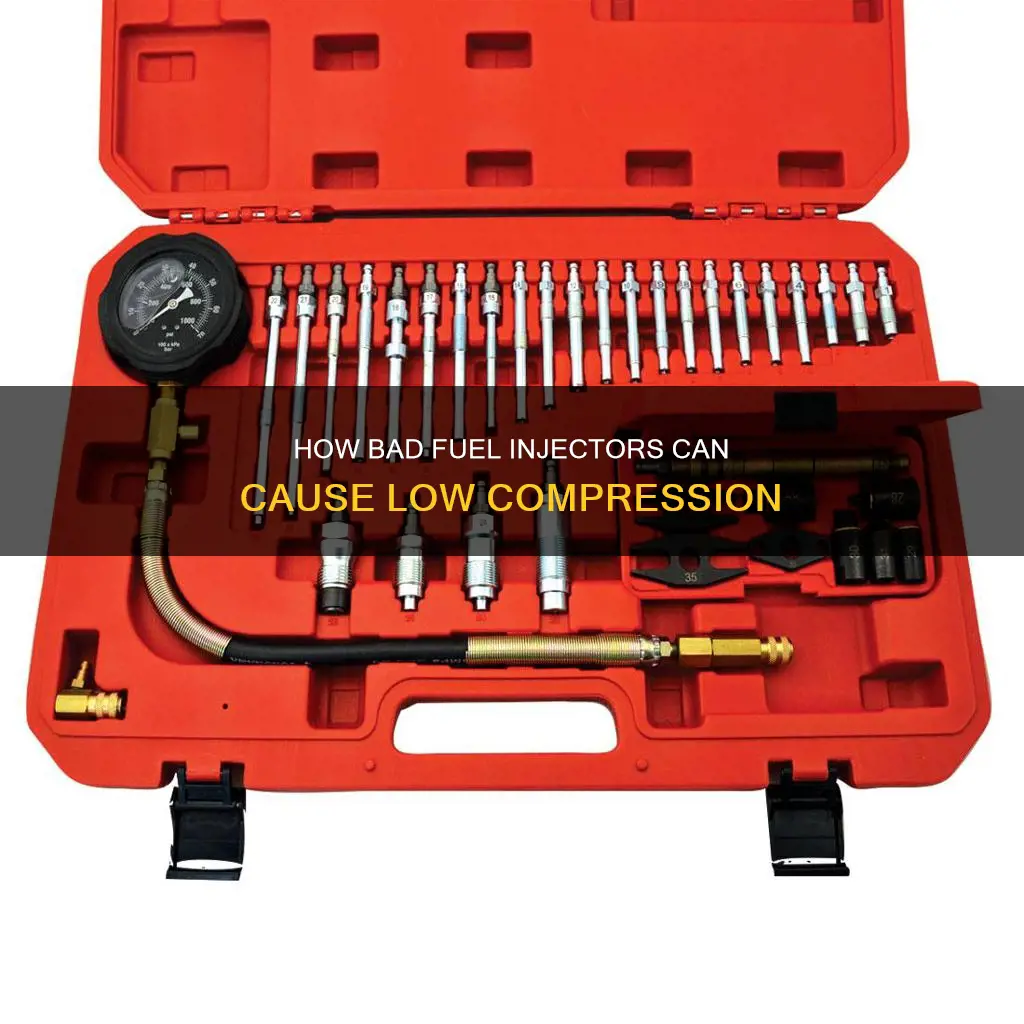 can a bad fuel injector cause low compression