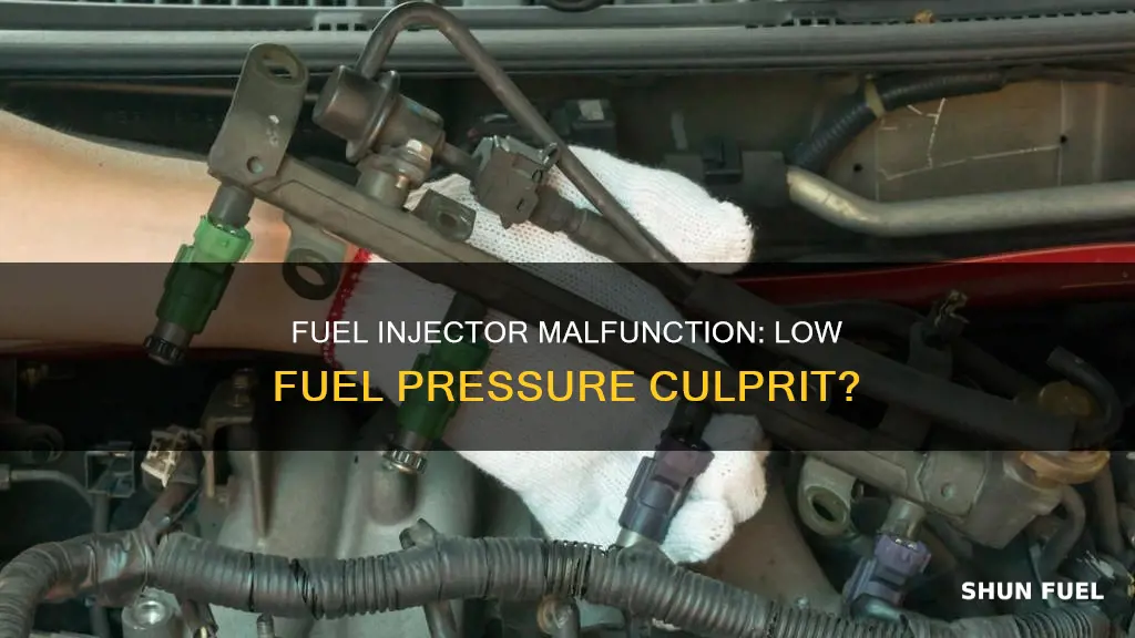 can a bad fuel injector cause low fuel pressure