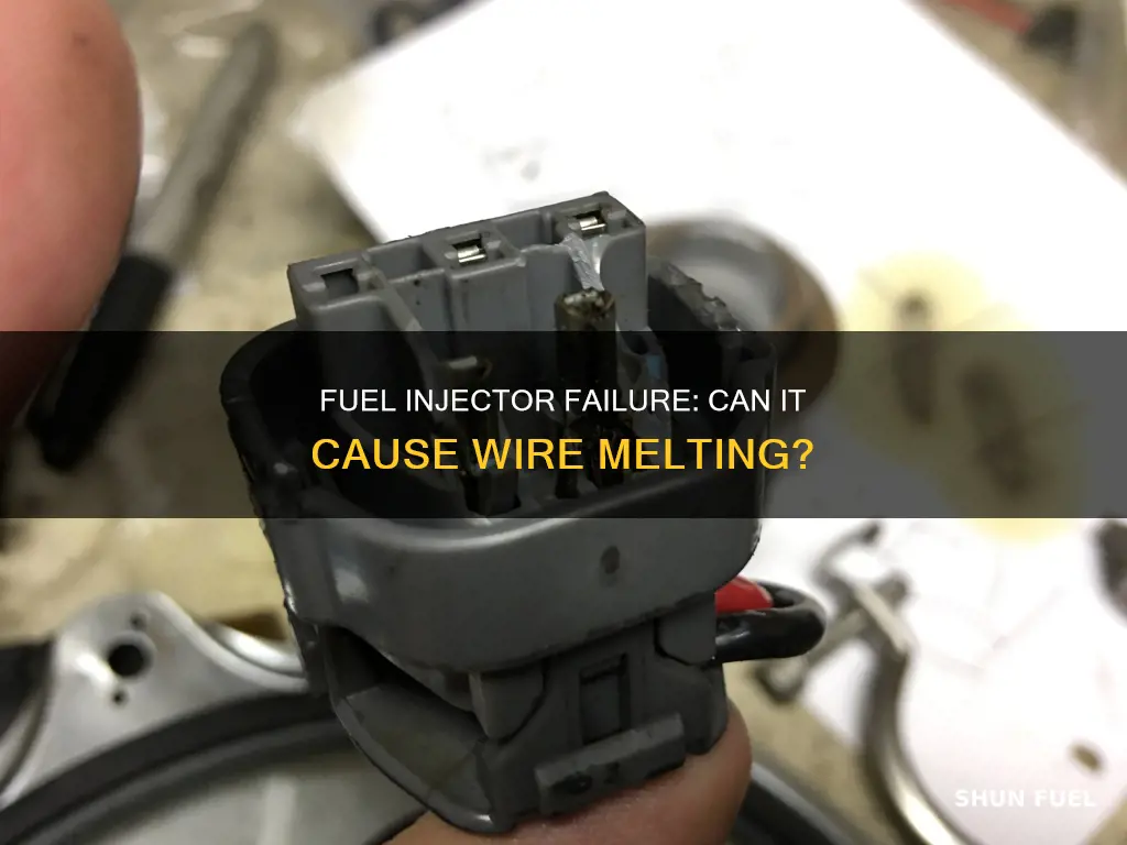 can a bad fuel injector cause wire to melt