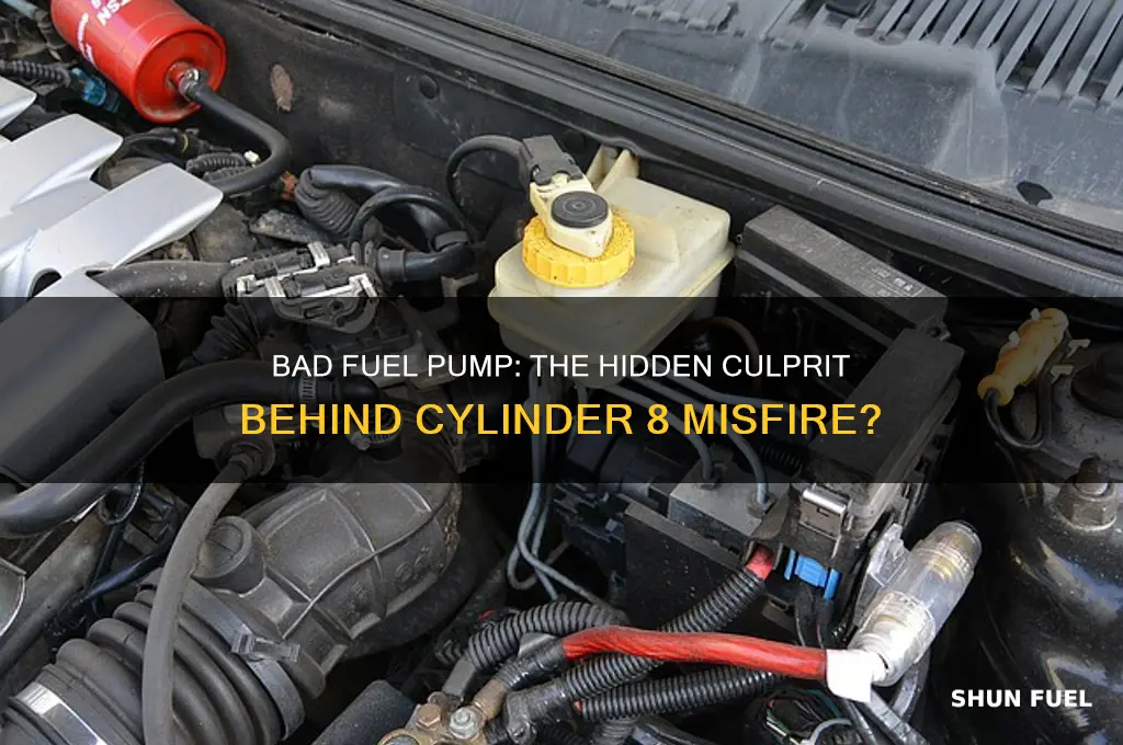can a bad fuel pump cause a cylinder 8 misfire