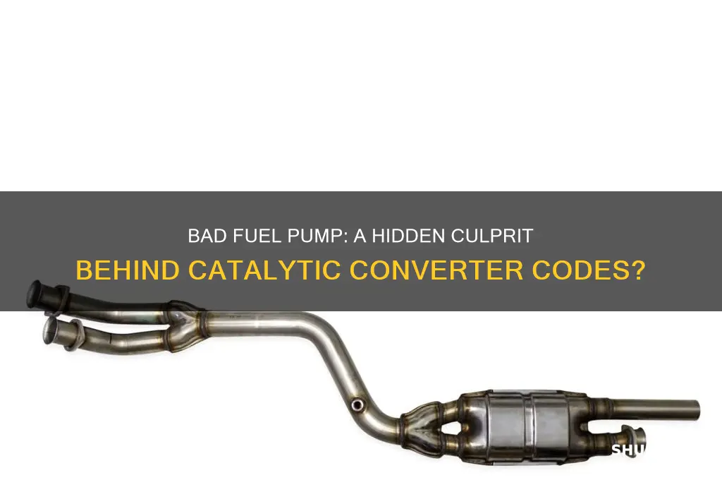 can a bad fuel pump cause catalytic converter code