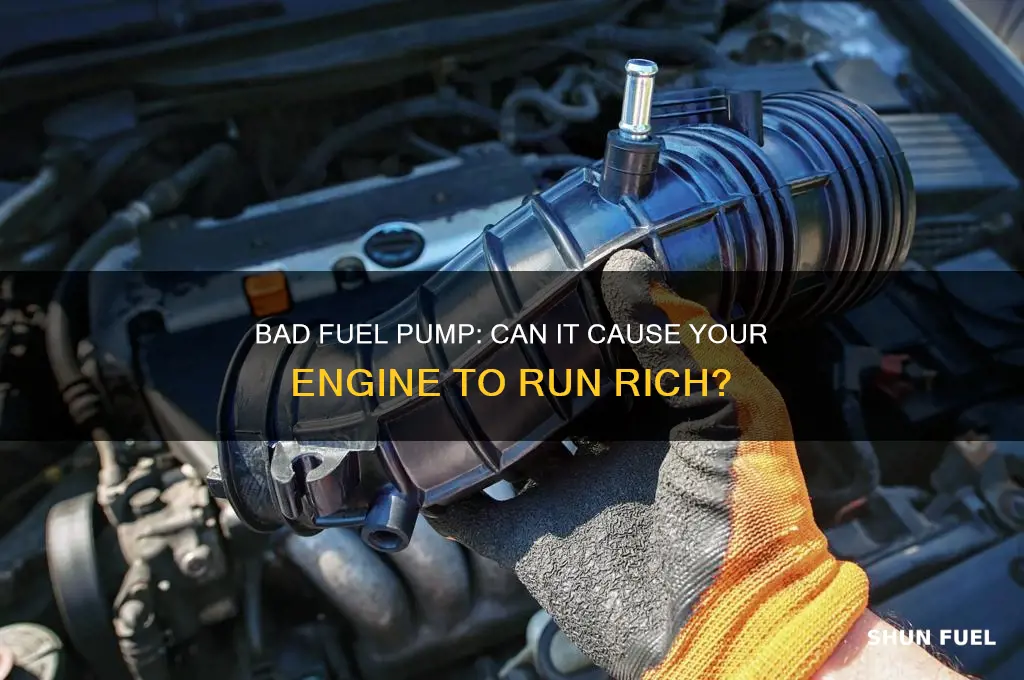 can a bad fuel pump cause engine to run rich