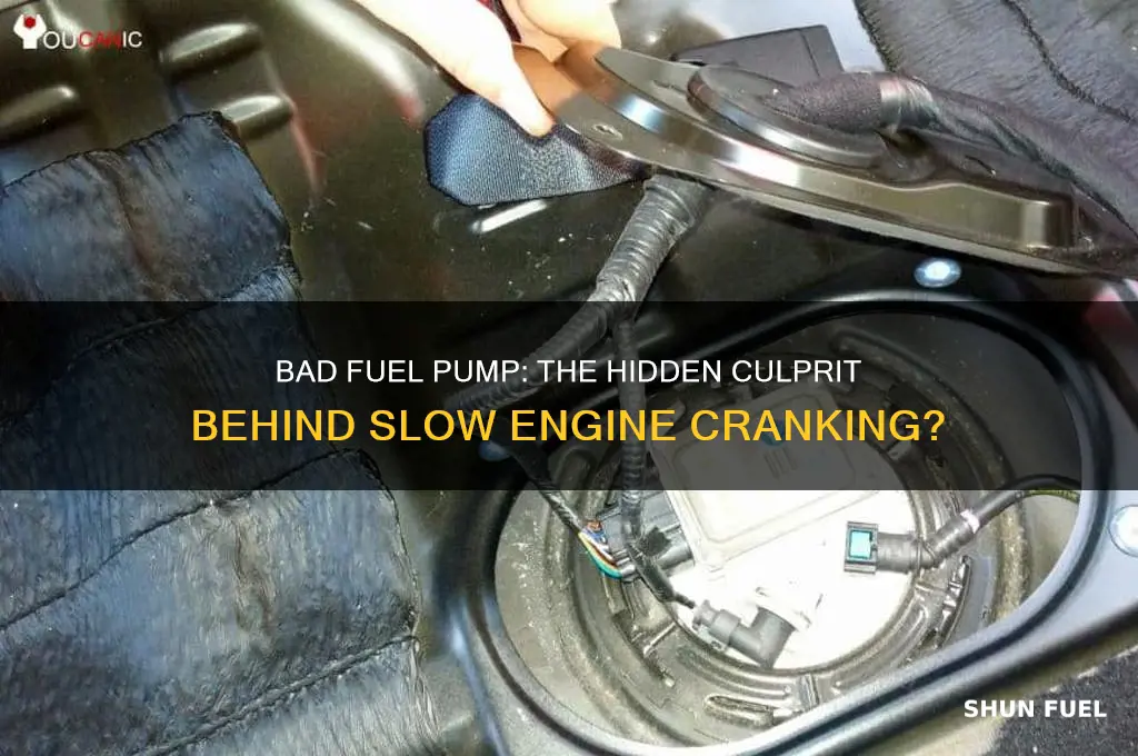 can a bad fuel pump cause slow cranking