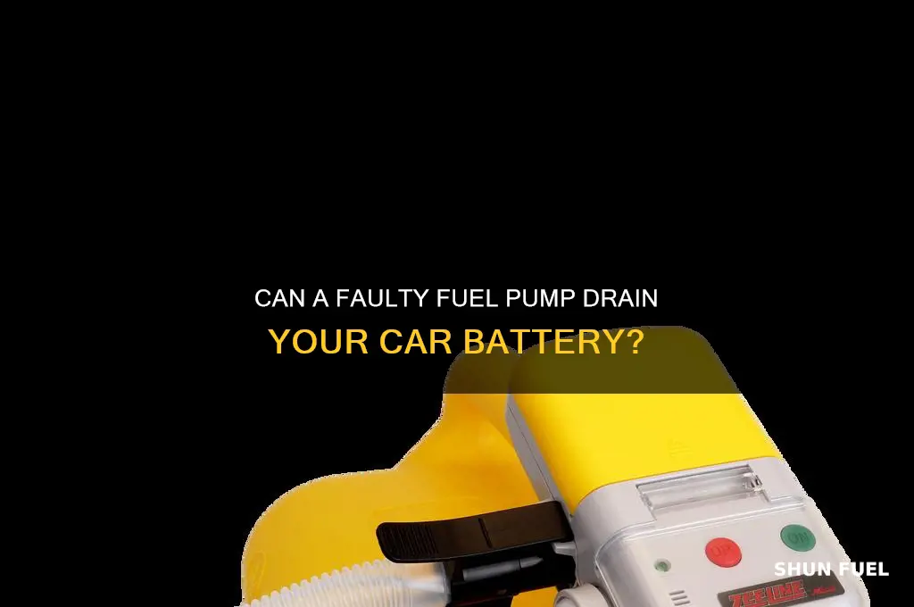 can a bad fuel pump drain your battery
