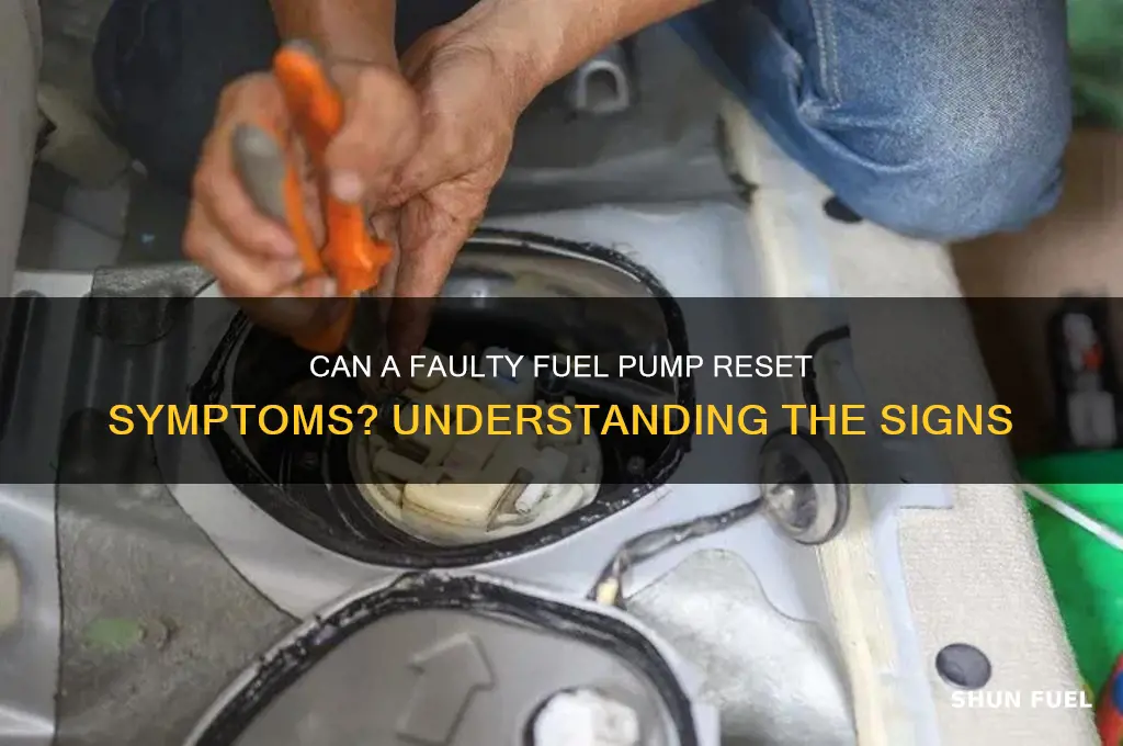 can a bad fuel pump reset signs